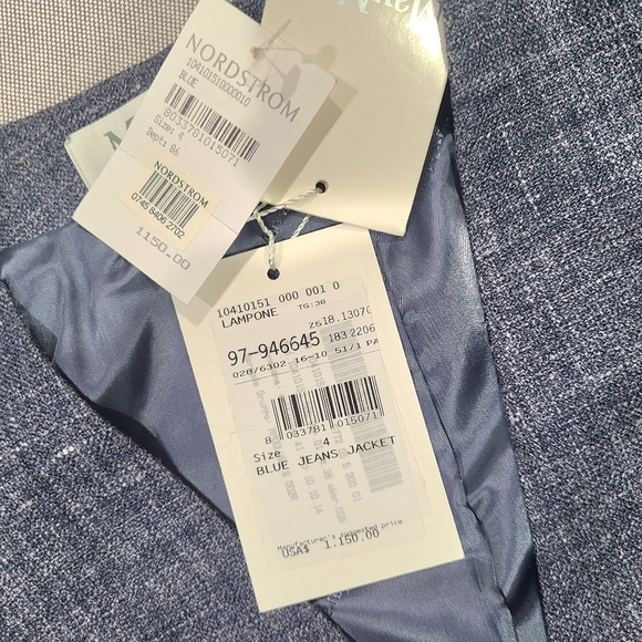 MaxMara NWT Jacket & Dress Blue Sleeveless Shift & Single Suit Silk Blend 4 - Picture 13 of 16